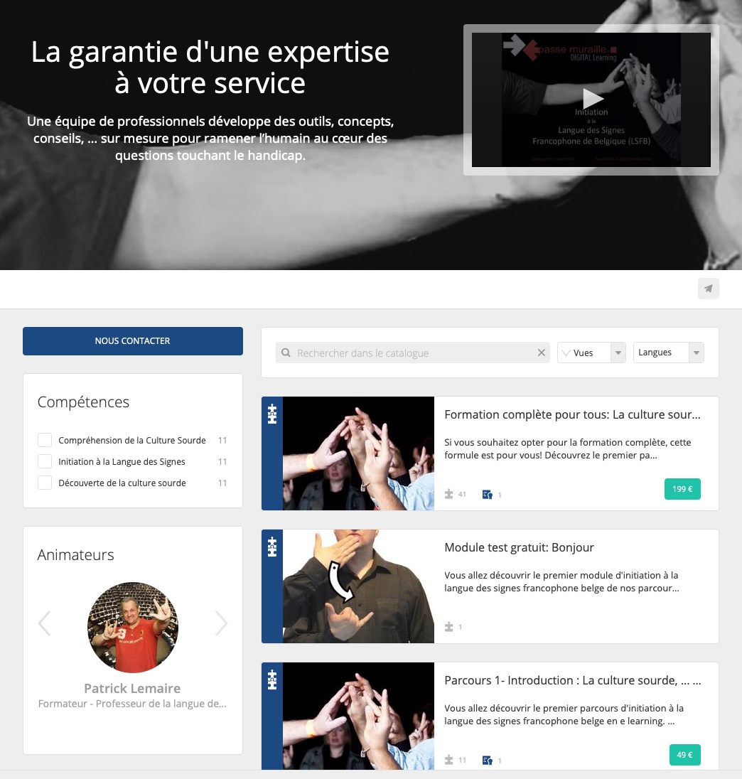 E-learning de Passe-Muraille