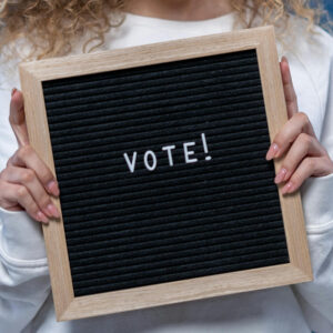 tableau représentant le mot vote